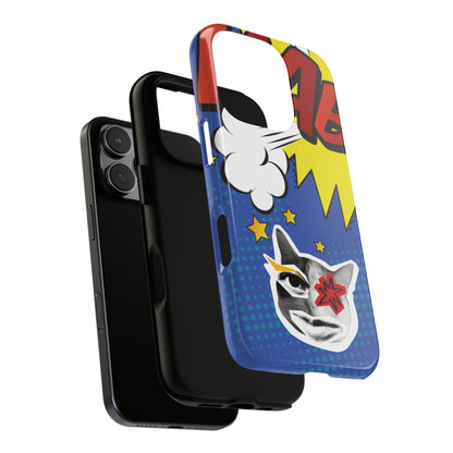Phone Case - Bold Blue Pop Art Cat Phone Case