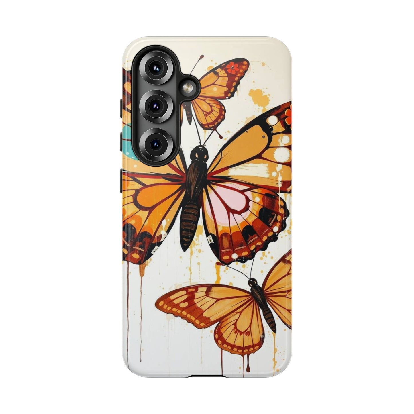 Samsung Galaxy S25 / Glossy Phone Case - Abstract Butterflies Design Phone Case
