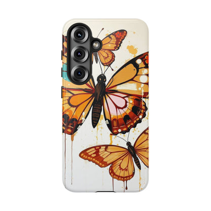 Samsung Galaxy S25 / Glossy Phone Case - Abstract Butterflies Design Phone Case