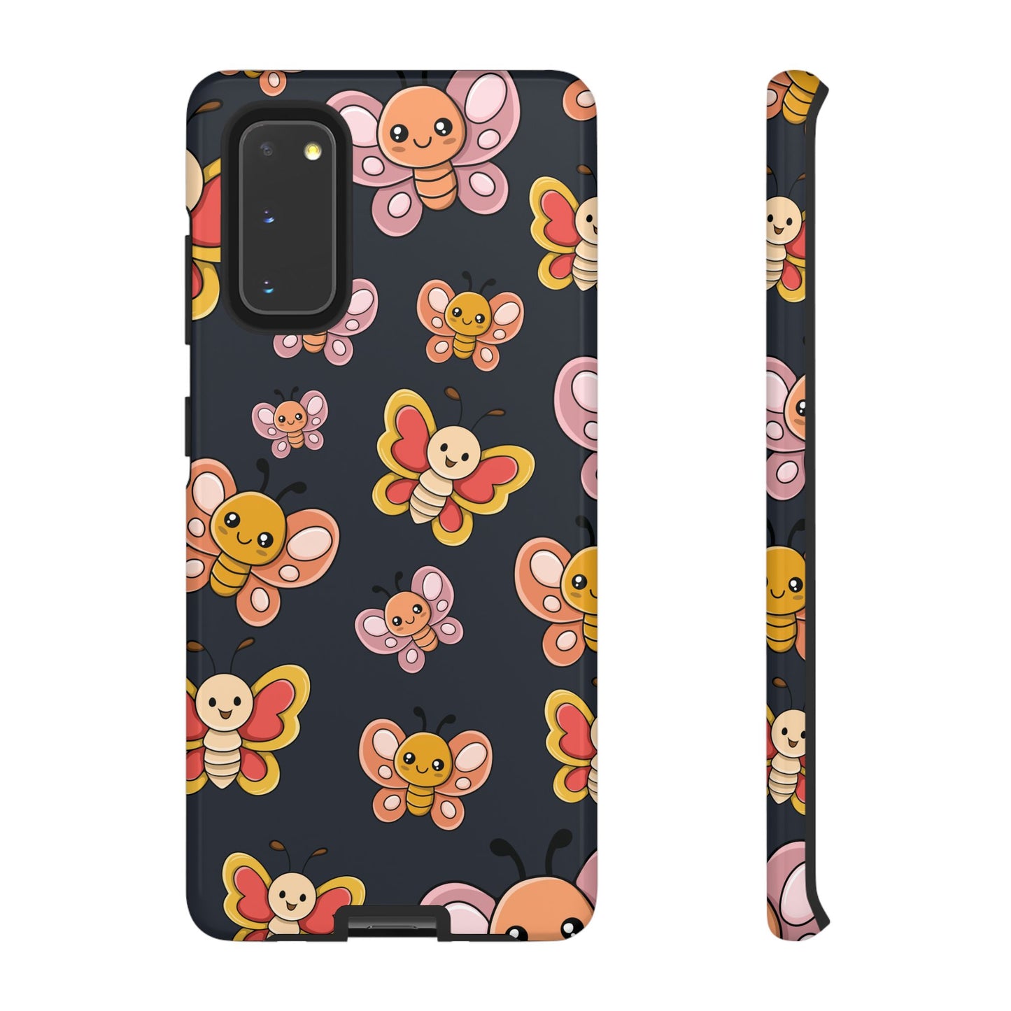 Grey Butterfly Sticker Design Phone Case - Grey Phone Case - Samsung Galaxy S20 / Glossy