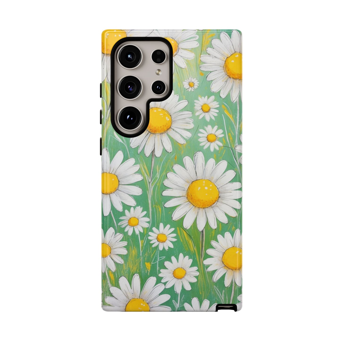 Samsung Galaxy S24 Ultra / Glossy Phone Case - Daisies Floral Pattern 4 Phone Case