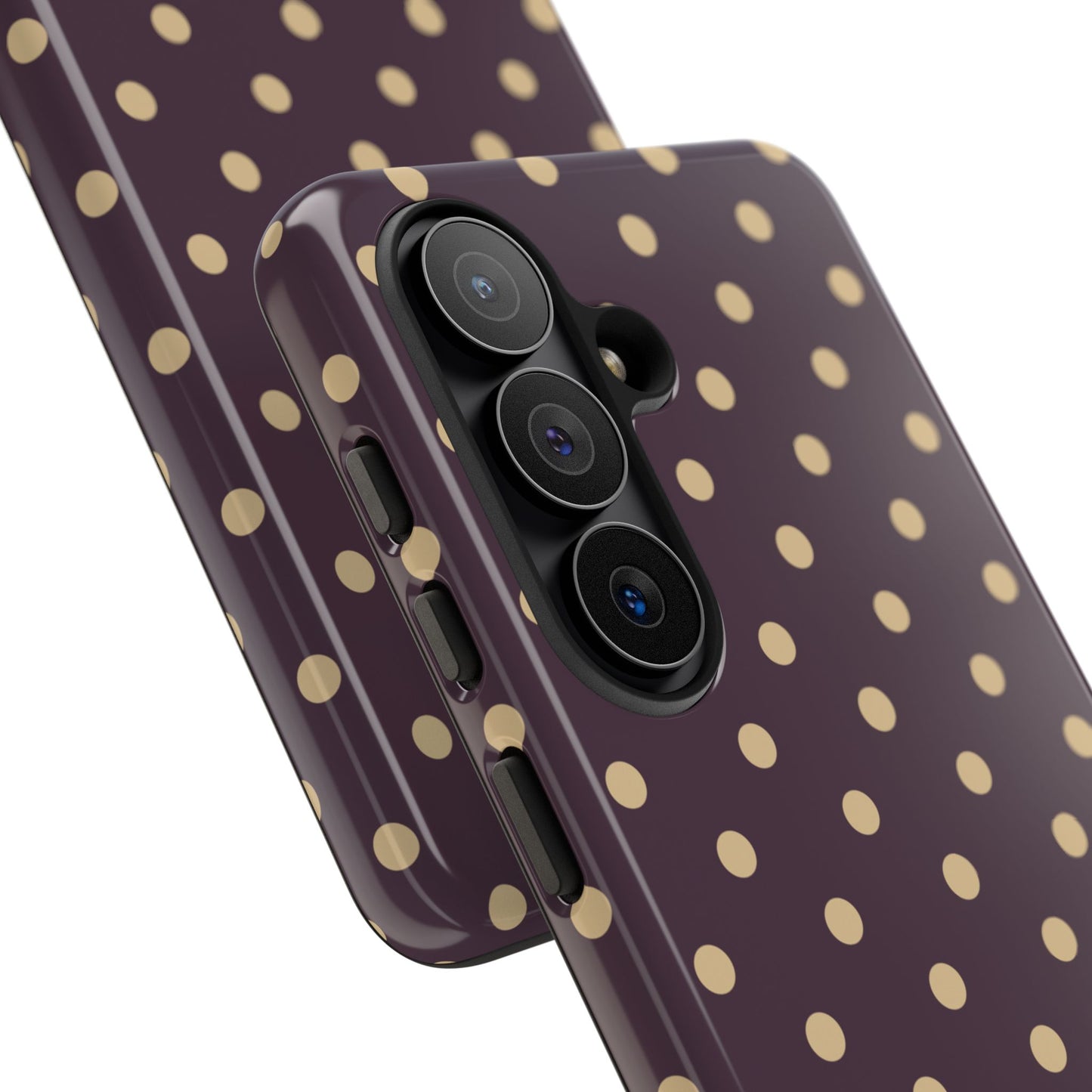 Purple with Yellow Dot Pattern Phone Case