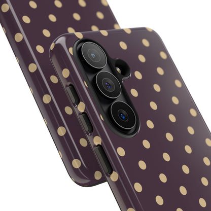 Purple with Yellow Dot Pattern Phone Case