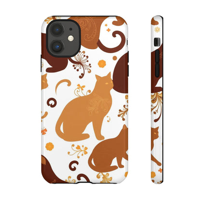 iPhone 11 / Glossy Phone Case - Abstract Cat Pattern Phone Case
