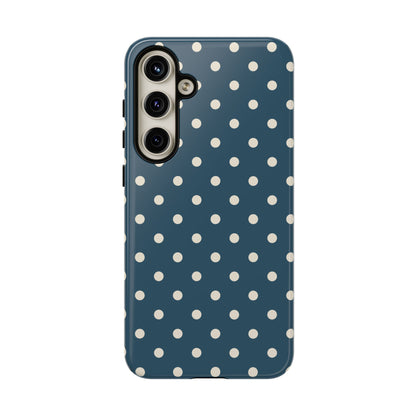 Blue & White Dot Pattern Phone Case