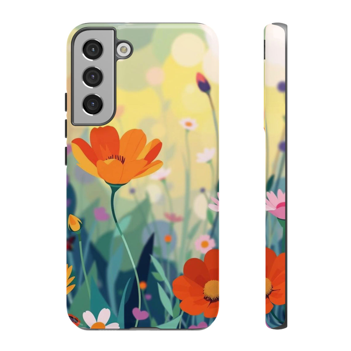 Pop Art Style Wildflower Design Phone Case - Multicolor Phone Case - Samsung Galaxy S22 Plus / Glossy