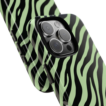 Stylish Mint Zebra Print Phone Case