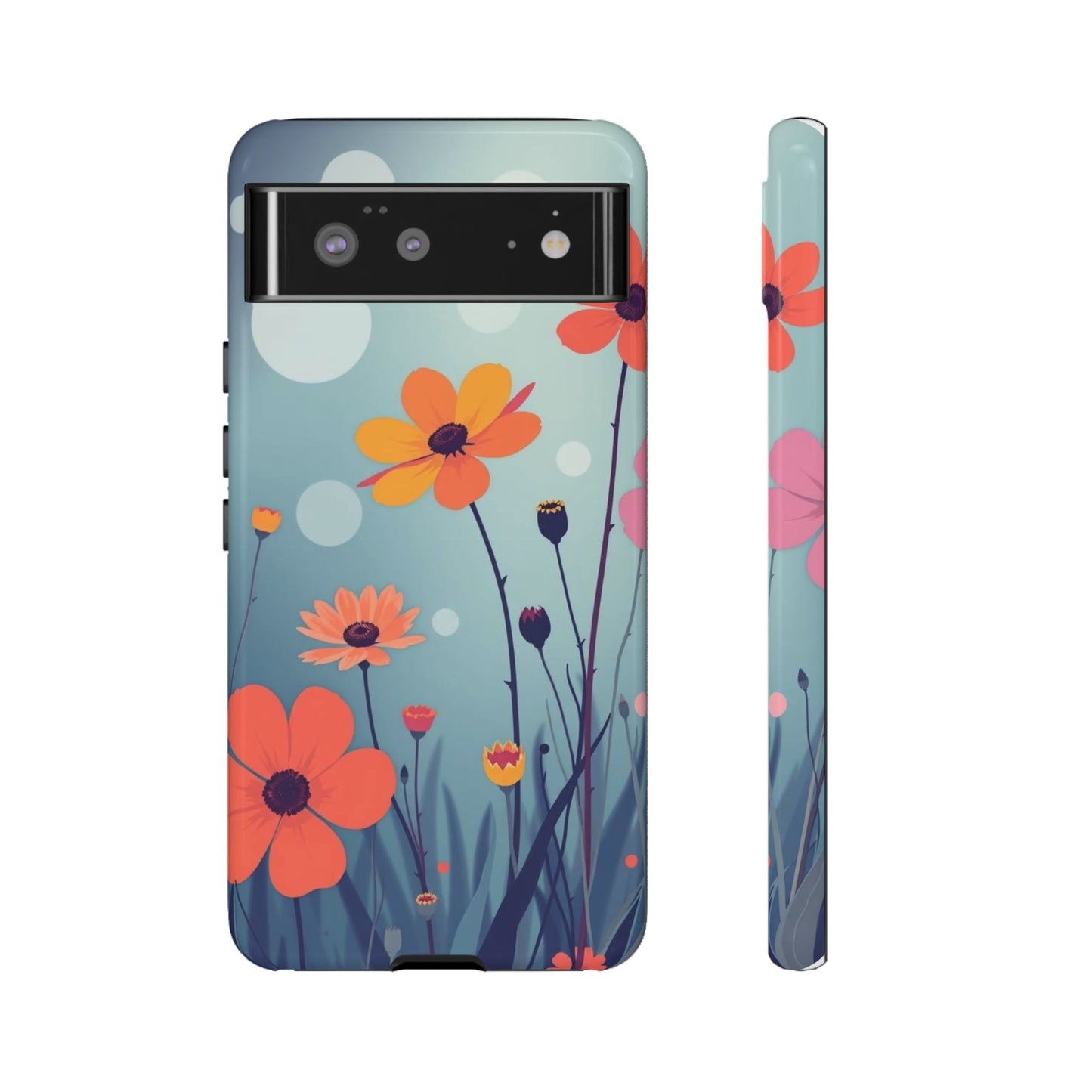Google Pixel 6 / Glossy Phone Case - Vibrant Wildflowers Design Phone Case