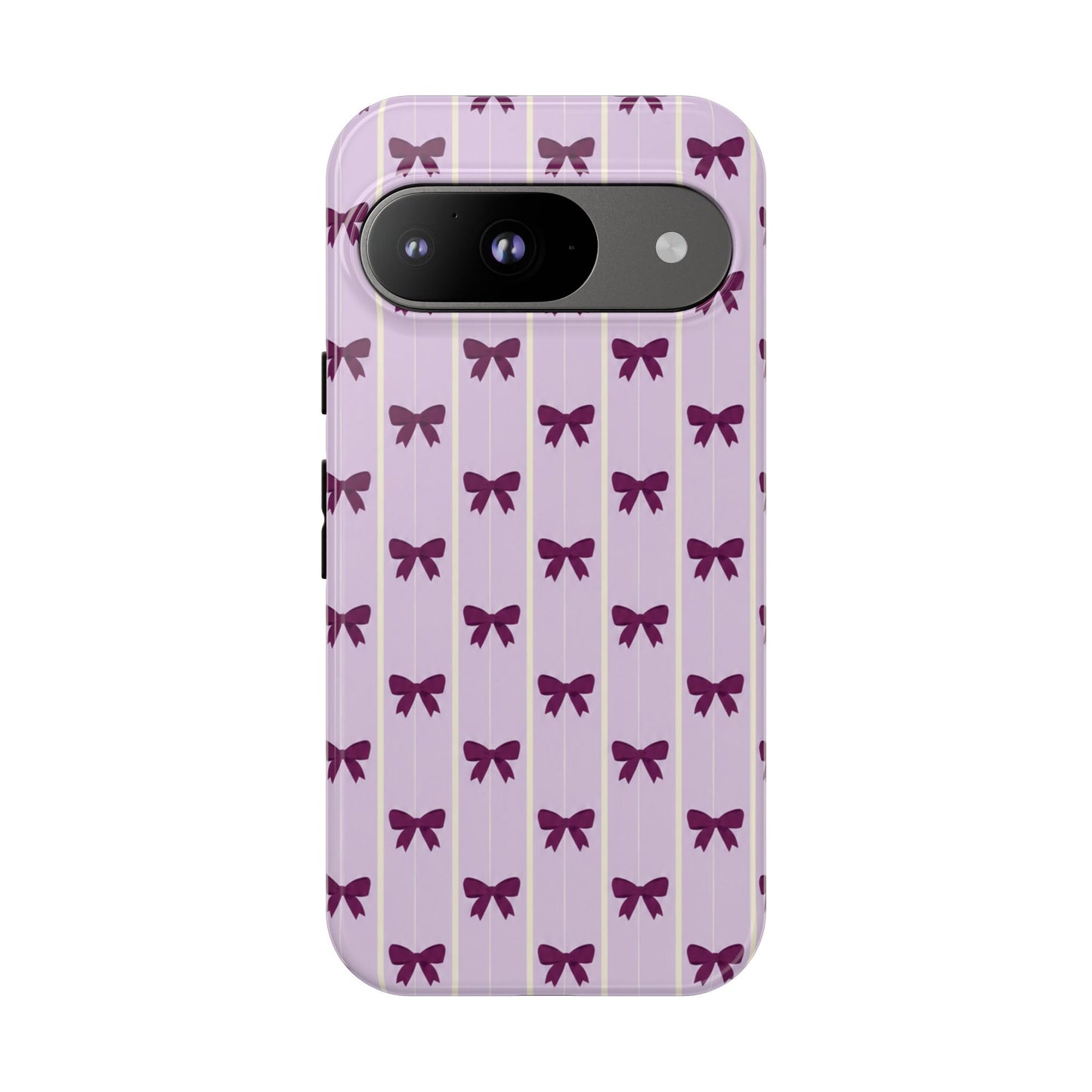 Retro Plum Purple Bow Pattern Phone Case