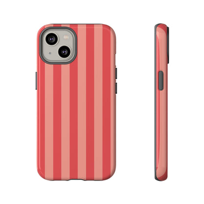 iPhone 14 / Glossy Phone Case - ’Light Pink Stripe Pattern’ Phone Case