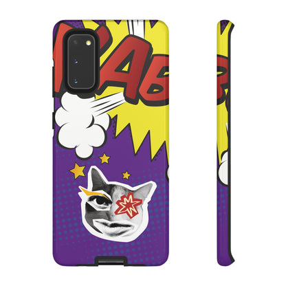 Bold Purple Pop Art Cat Phone Case - Purple Phone Case - Samsung Galaxy S20 / Glossy