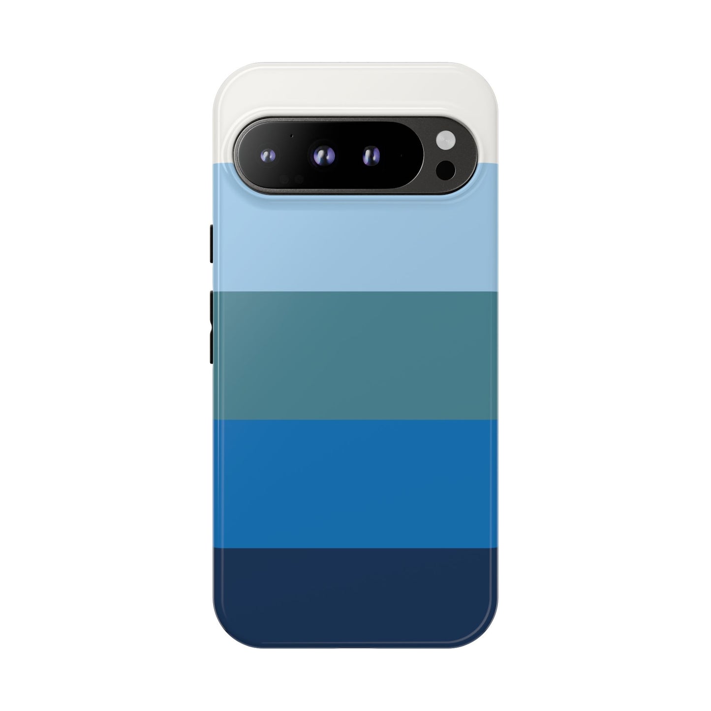 Blue and White Stripe Pattern Phone Case - Blue Phone Case - Google Pixel 9 Pro XL / Glossy