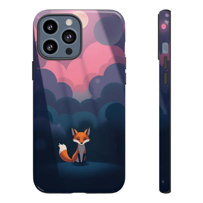 iPhone 13 Pro Max / Glossy Phone Case - Moody Pop Art Fox Design Phone Case