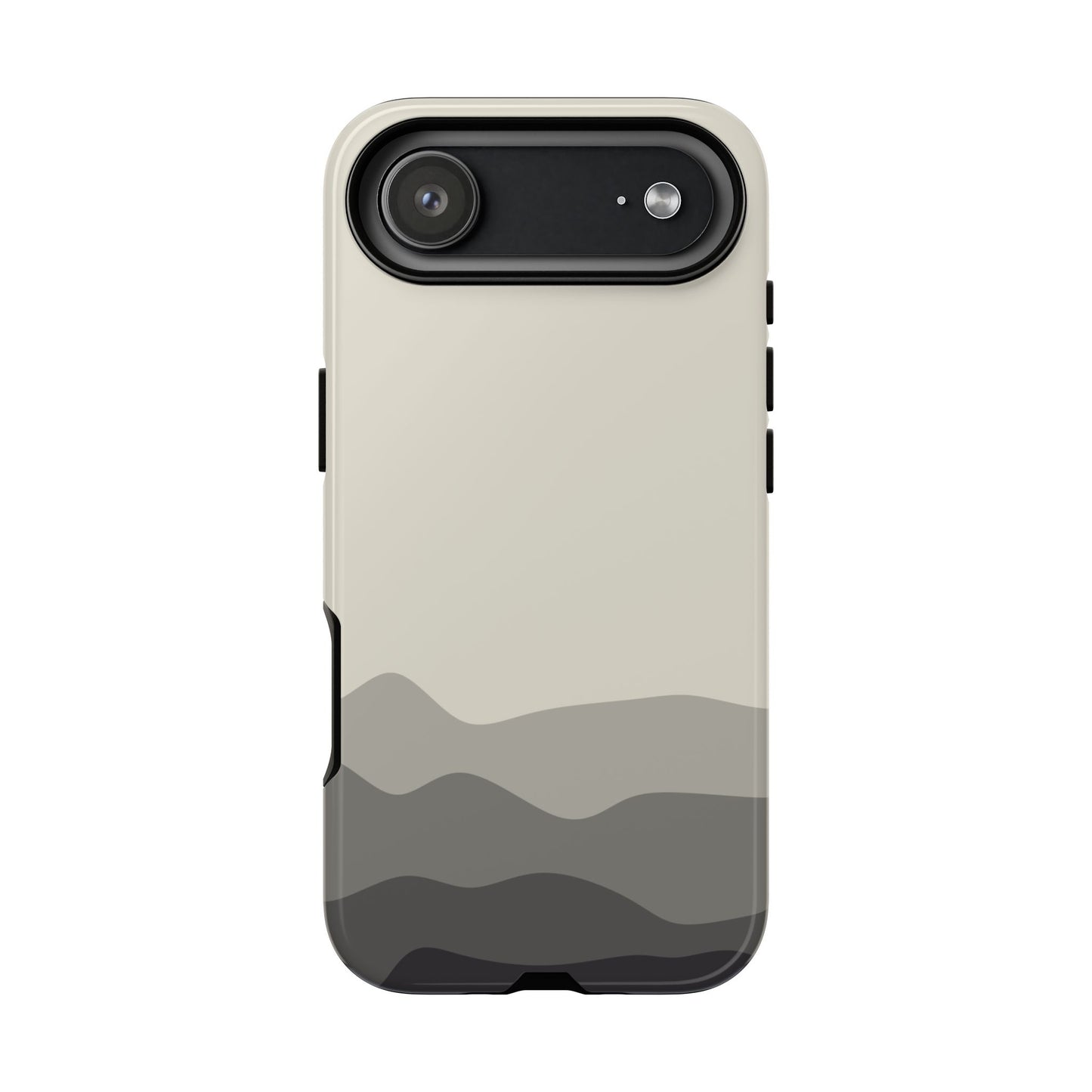 Ivory Abstract Waves Protective Phone Case - White Phone Case - iPhone 17 Air / Glossy