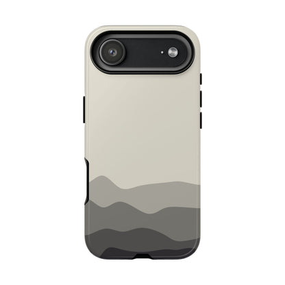 Ivory Abstract Waves Protective Phone Case - White Phone Case - iPhone 17 Air / Glossy