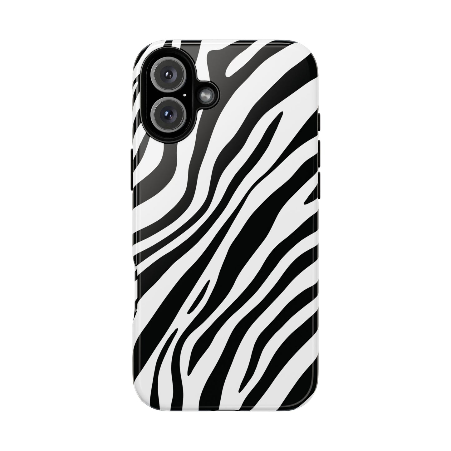 Modern Monochrome Zebra Print Phone Case