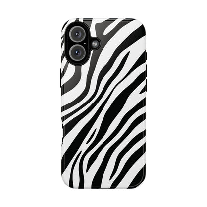 Modern Monochrome Zebra Print Phone Case