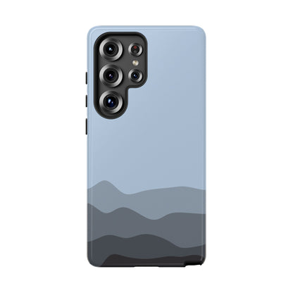 Blue Abstract Waves Protective Phone Case - Blue Phone Case - Samsung Galaxy S25 Ultra / Glossy