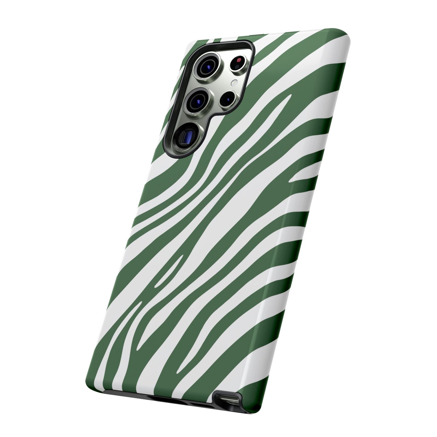 Modern Sage Zebra Print Phone Case