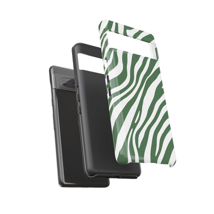 Modern Sage Zebra Print Phone Case