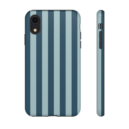 Blue Stripe Pattern Phone Case - Blue Phone Case - iPhone XR / Glossy