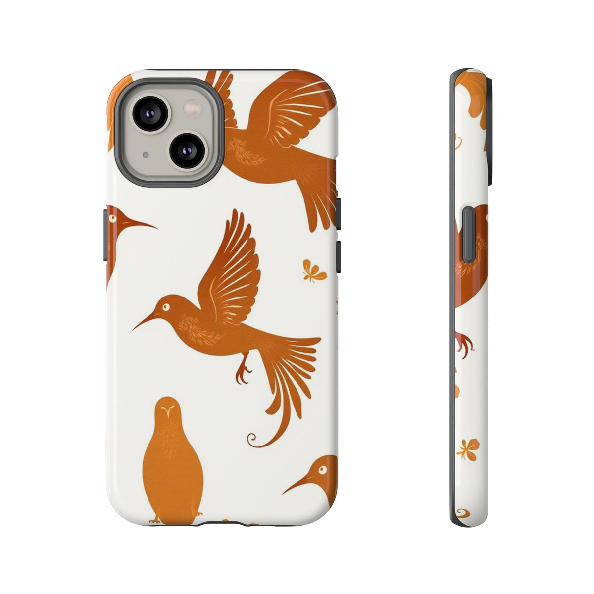 Abstract Bird Pattern Phone Case - Multicolor Phone Case - iPhone 14 / Glossy