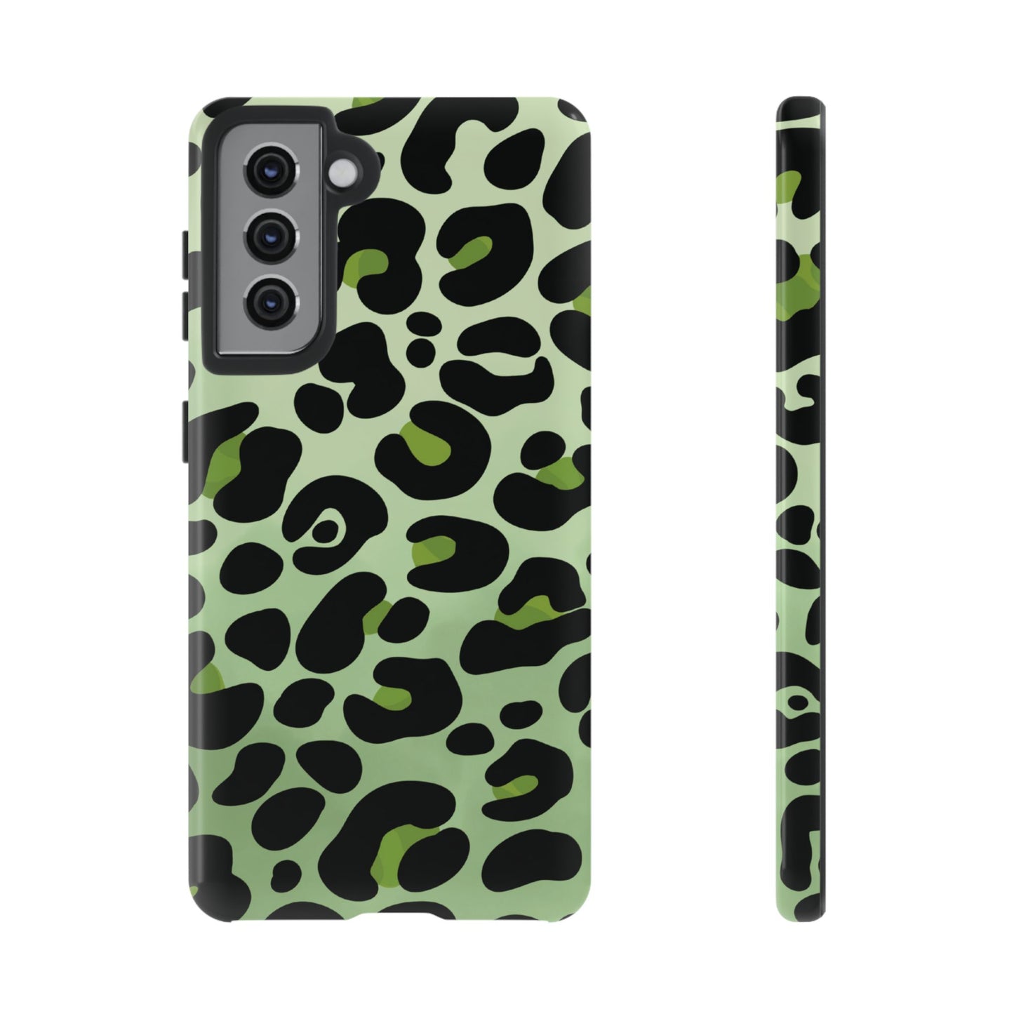 Chic Sage Leopard Print Phone Case