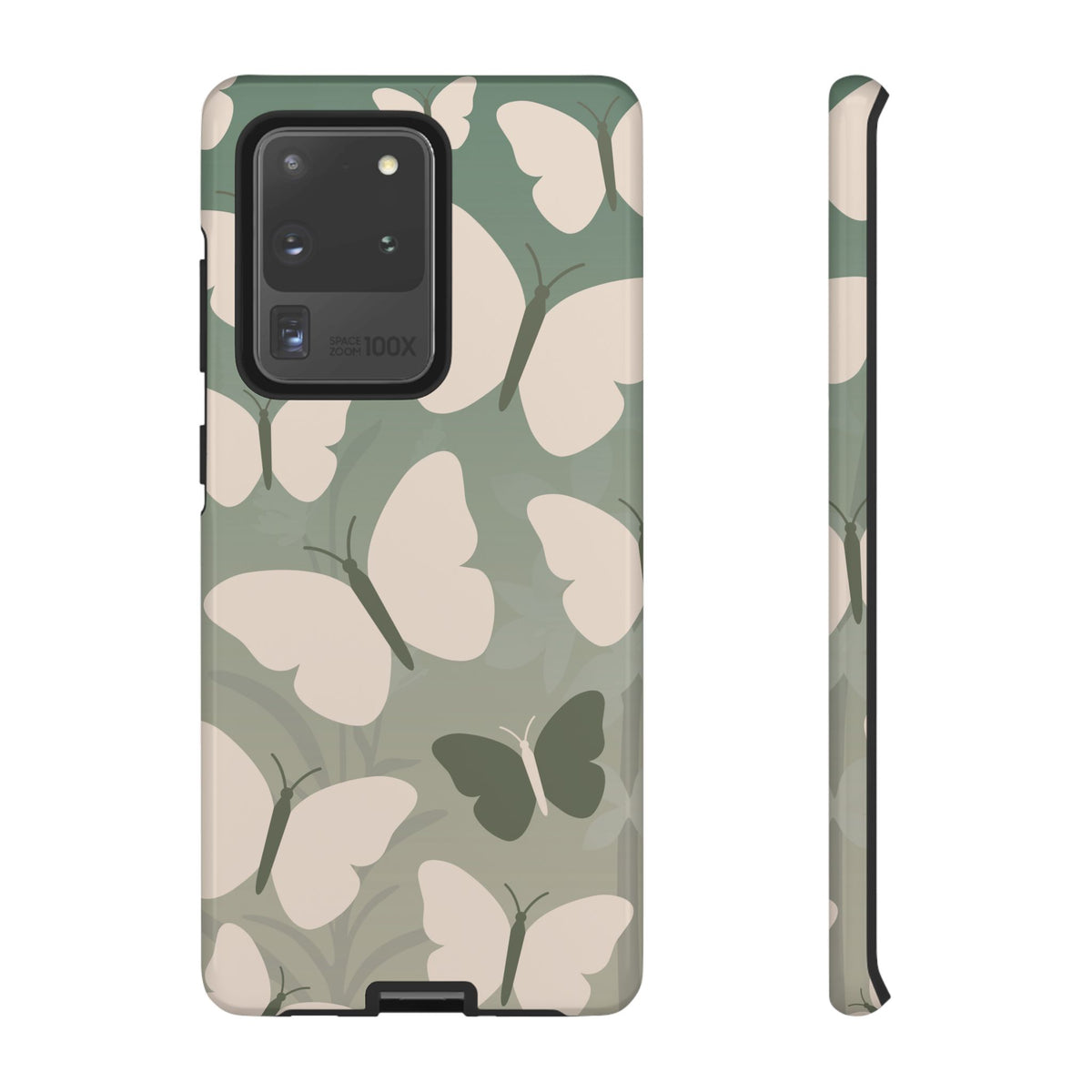 Minimalist Light Green Butterfly Pattern Phone Case - Green Phone Case - Samsung Galaxy S20 Ultra / Glossy