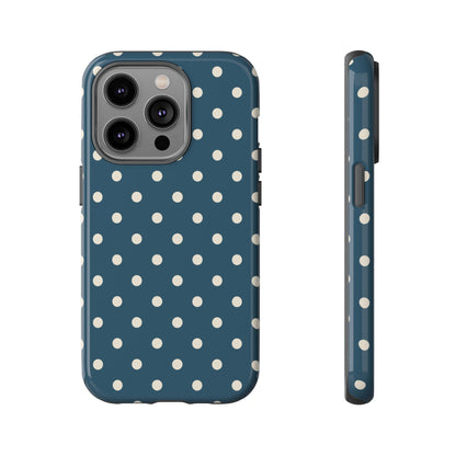 Blue & White Dot Pattern Phone Case