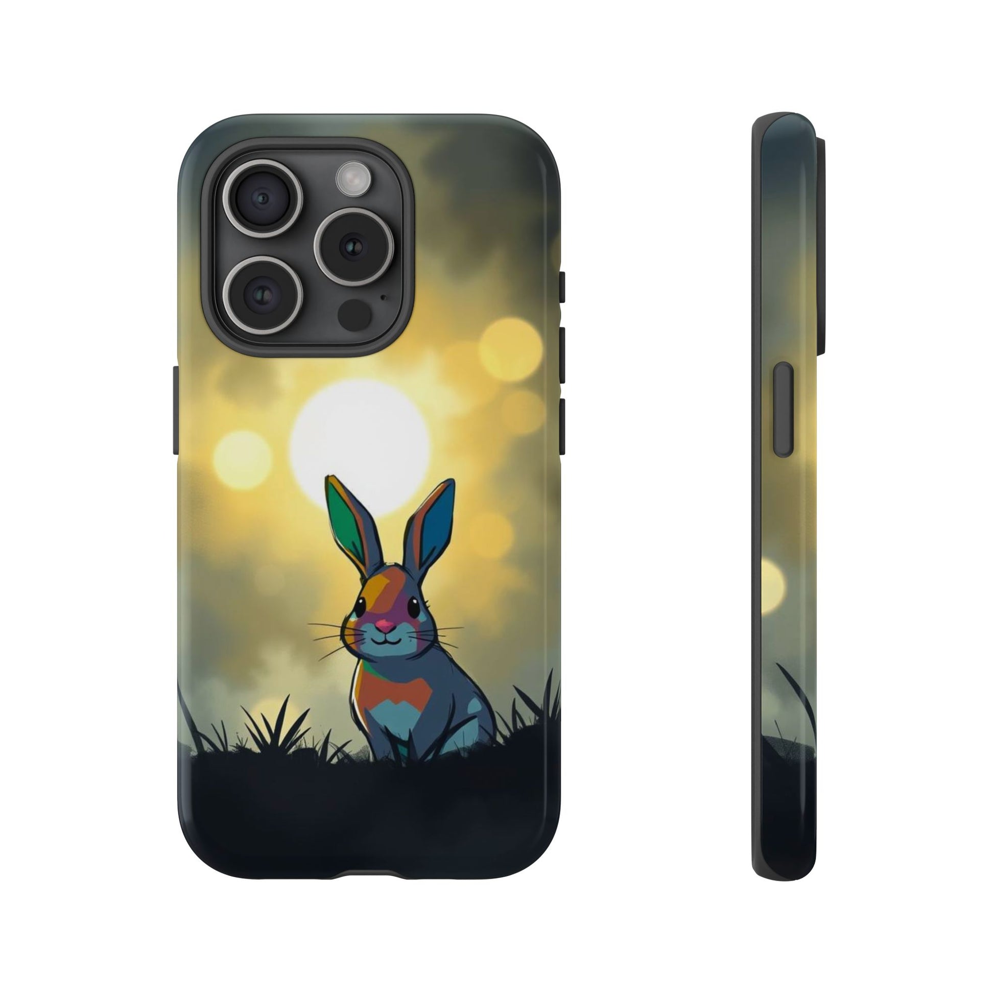 Gothic Rabbit Moody Design Phone Case - Multicolor Phone Case - iPhone 15 Pro / Glossy