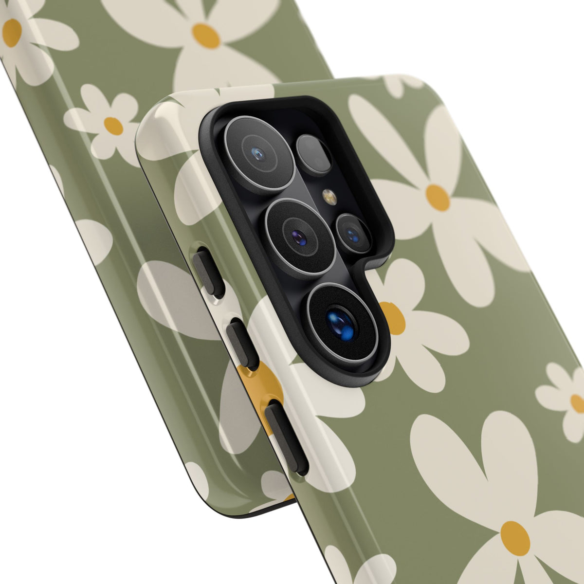 Chic Green Daisy Pattern Phone Case - Green Phone Case