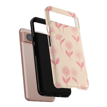 Pretty Pink Daisy Pattern Phone Case