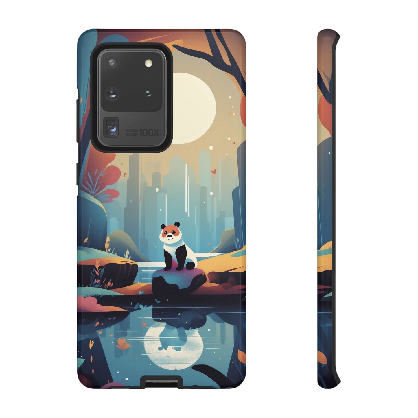 Samsung Galaxy S20 Ultra / Glossy Phone Case - Stylised Panda Design Phone Case