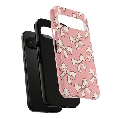 Chic Blush Pink Bow Pattern Phone Case