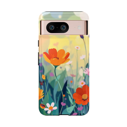 Google Pixel 8 / Glossy Phone Case - Pop Art Style Wildflower Design Phone Case