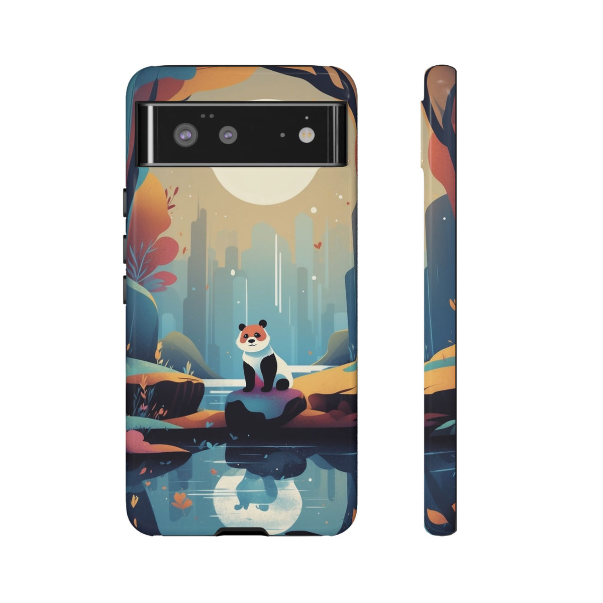 Stylised Panda Design Phone Case - Multicolor Phone Case - Google Pixel 6 / Glossy