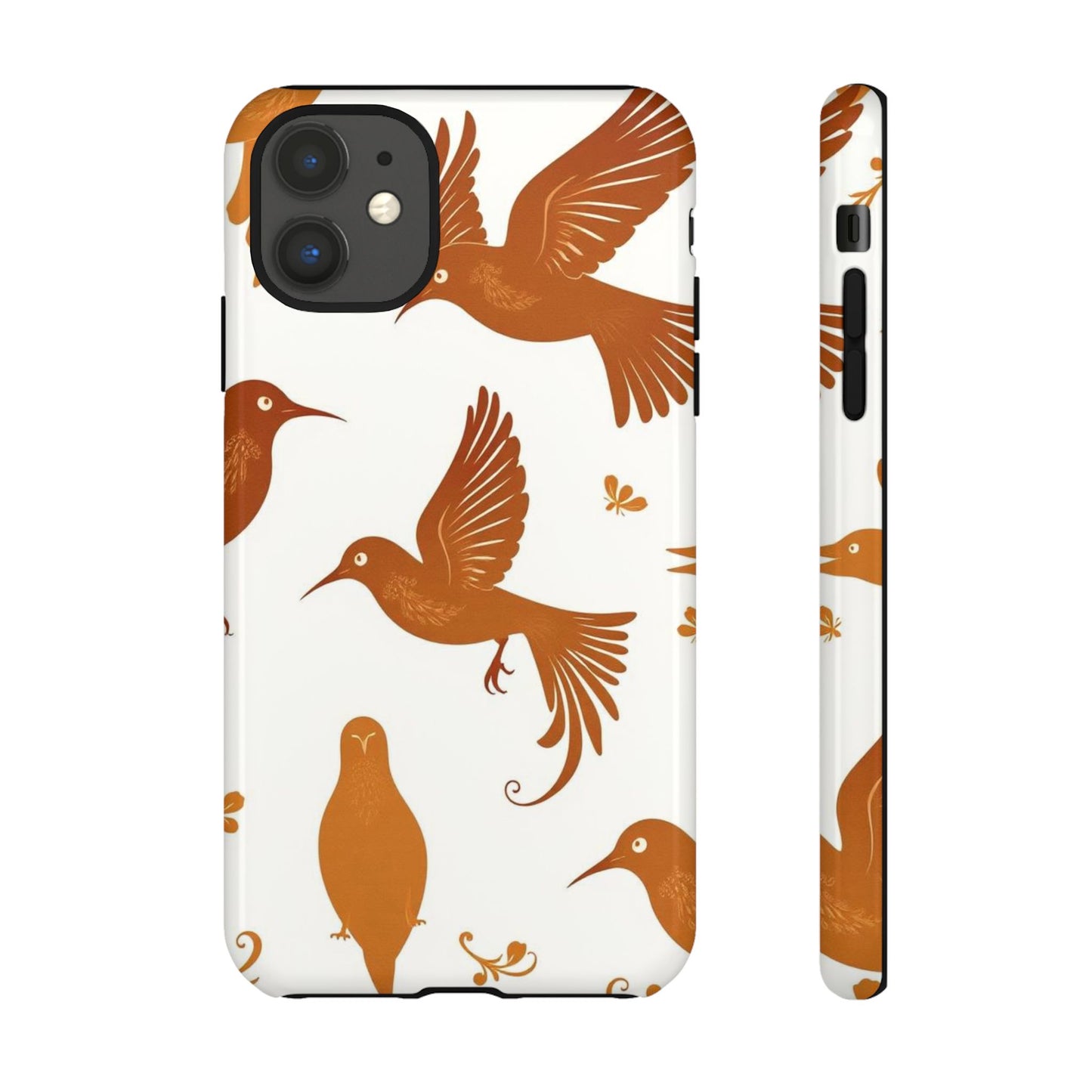 iPhone 11 / Glossy Phone Case - Abstract Bird Pattern Phone Case