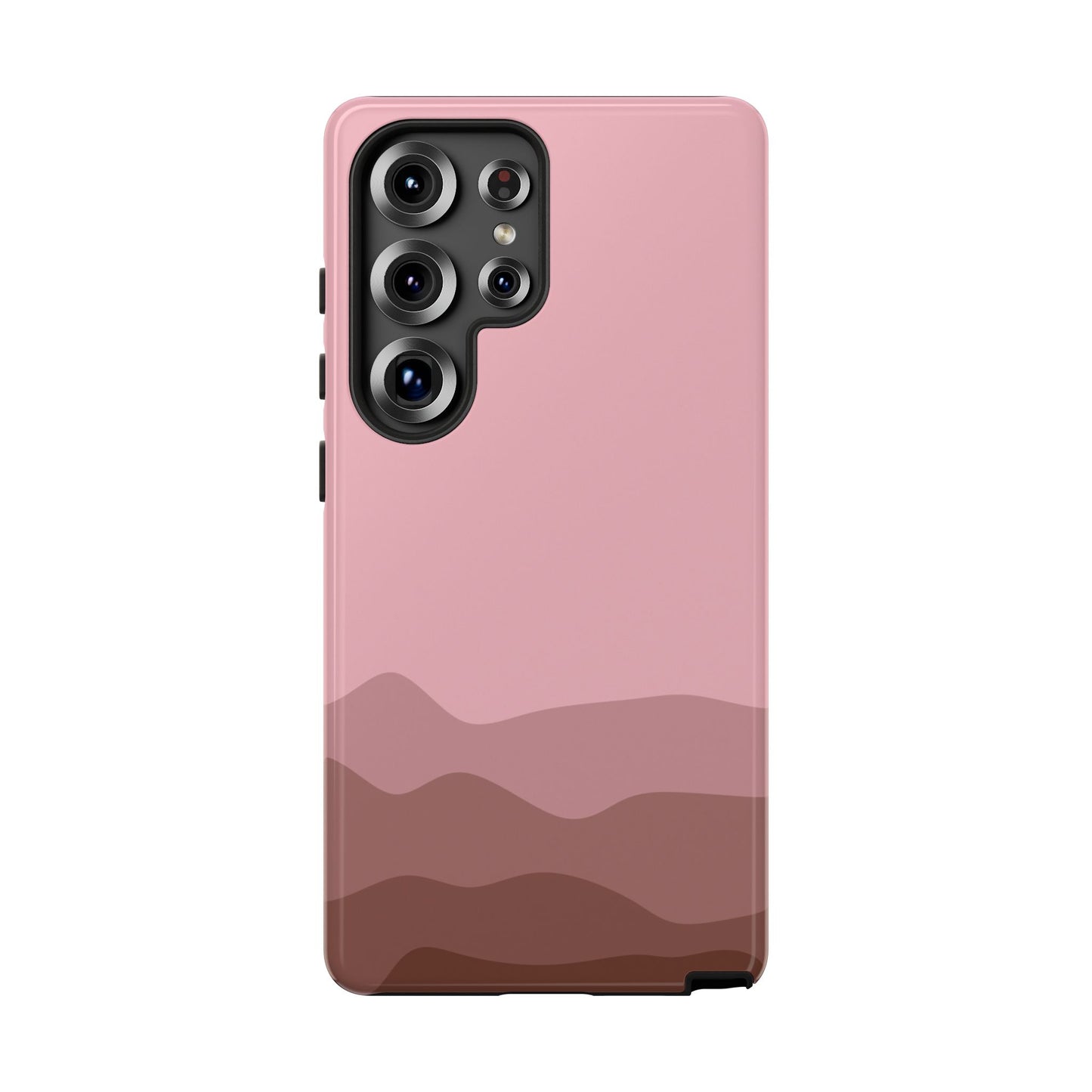 Pink Abstract Waves Protective Phone Case - Pink Phone Case - Samsung Galaxy S25 Ultra / Glossy