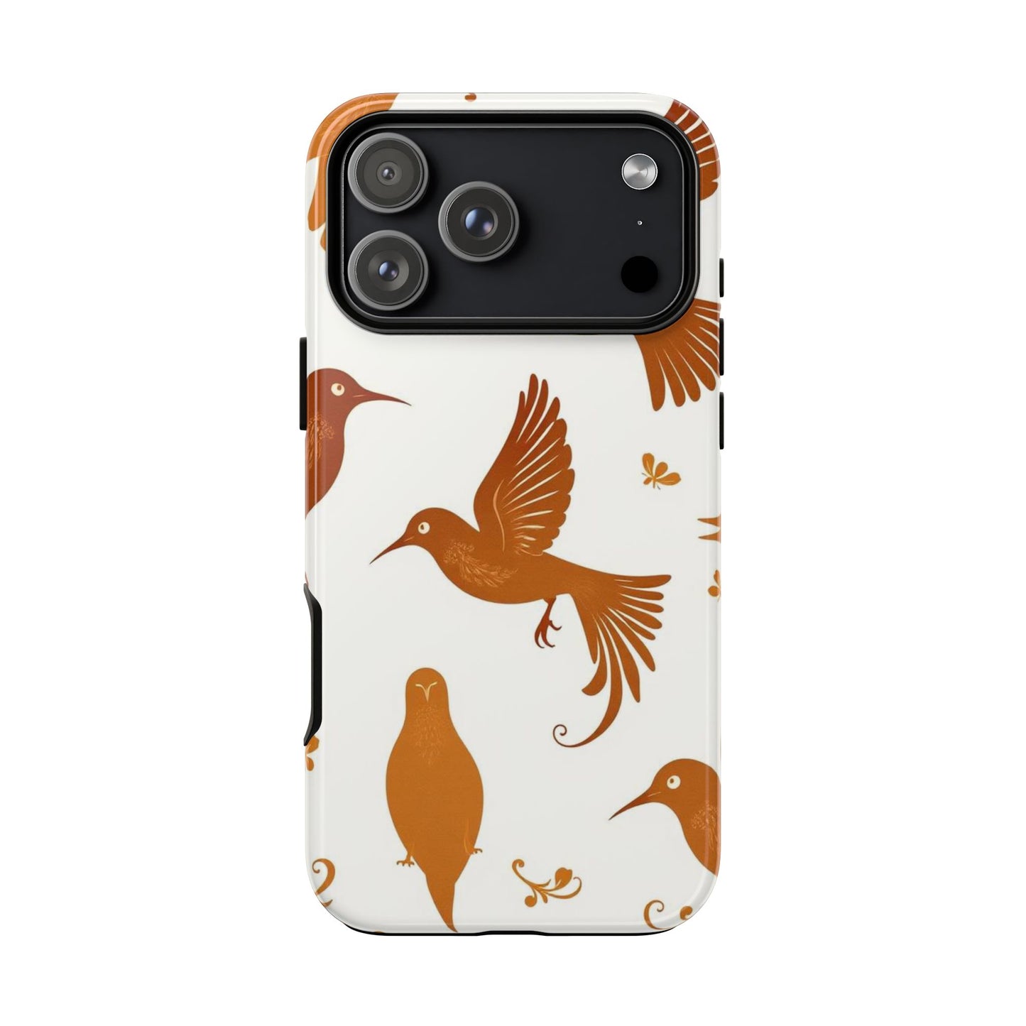 iPhone 17 Pro Max / Glossy Phone Case - Abstract Bird Pattern Phone Case