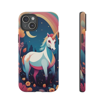 Stylised Unicorn & Rainbow Design Phone Case - Multicolor Phone Case - iPhone 15 Plus / Glossy