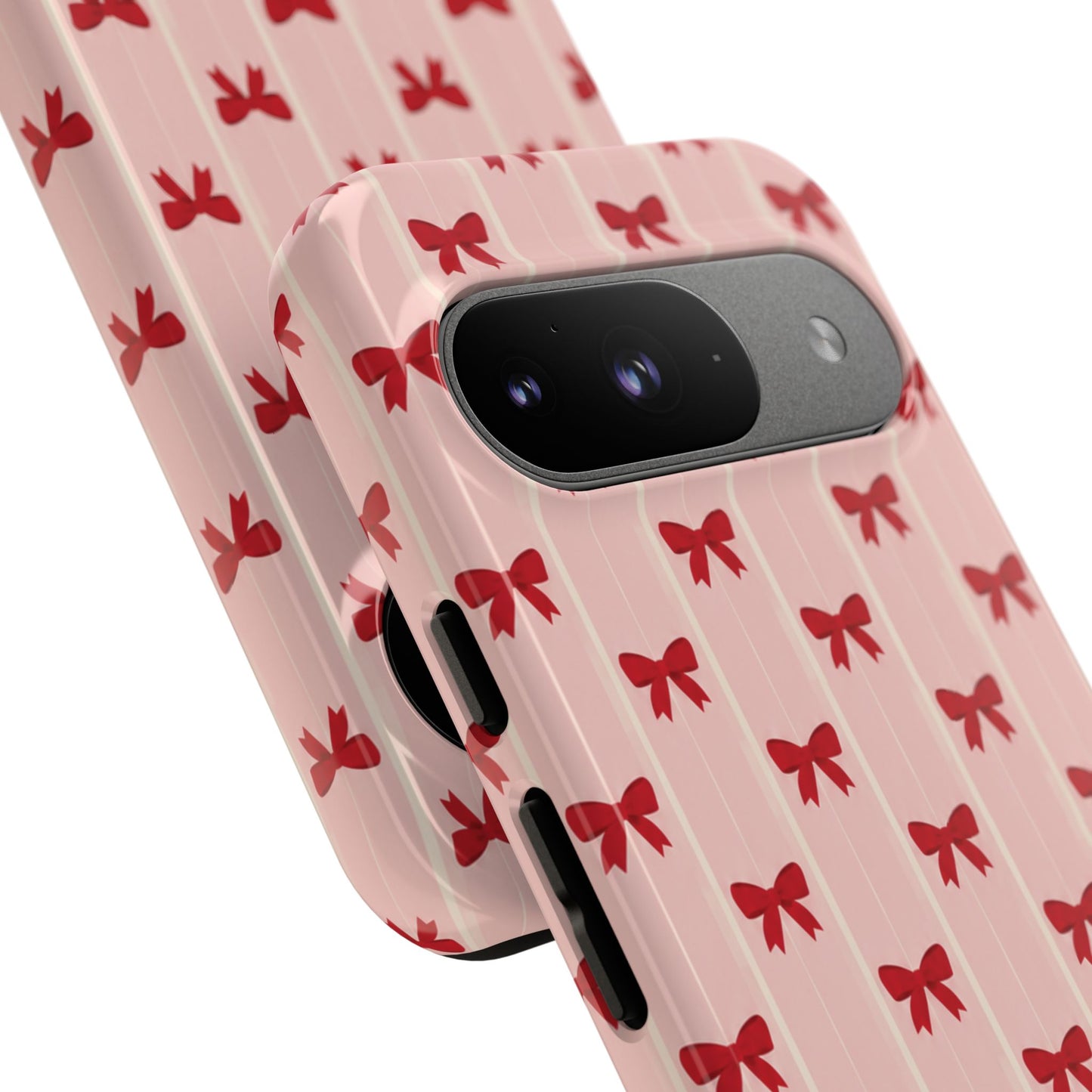 Retro Cherry Red Bow Pattern Phone Case