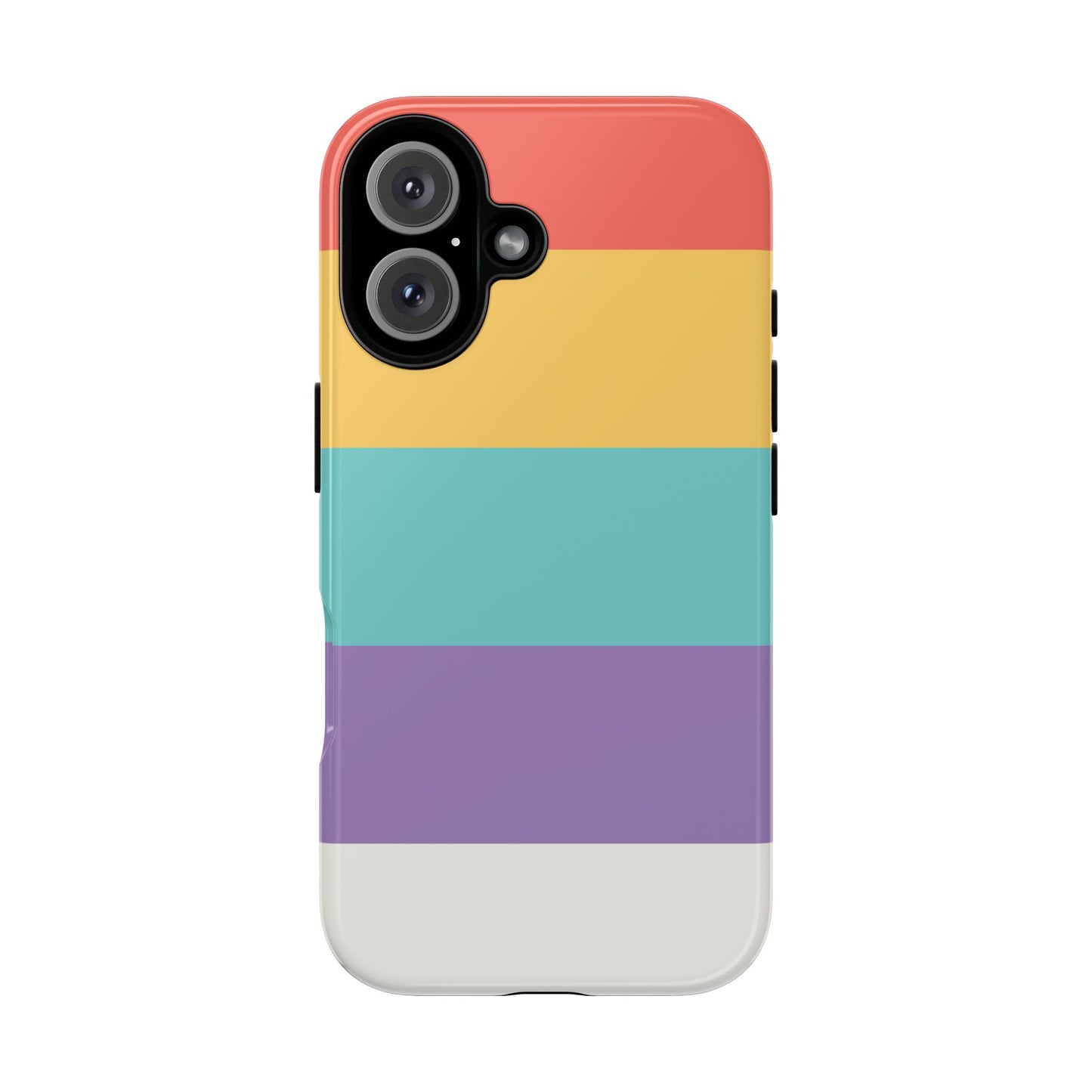 Pastel Rainbow Stripe Pattern Phone Case - Phone Case - iPhone 16 / Glossy