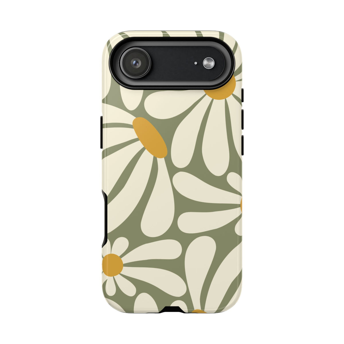 Retro Green Daisy Pattern #1 Phone Case - Green Phone Case - iPhone 17 Air / Glossy
