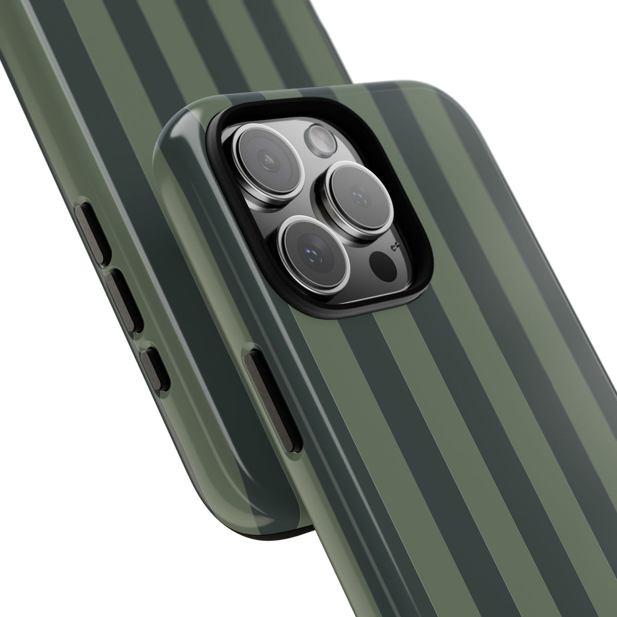 Dark Green Stripe Pattern Phone Case - Green Phone Case