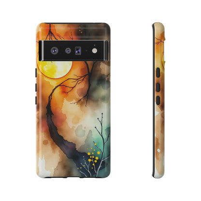 Google Pixel 6 Pro / Glossy Phone Case - Abstract Watercolour Gothic Scene Phone Case