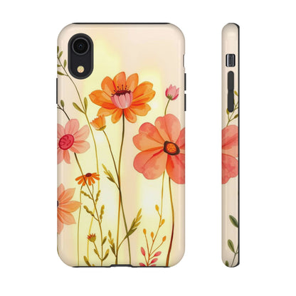 iPhone XR / Glossy Phone Case - Watercolour Bunch of Wildflowers Design Phone Case