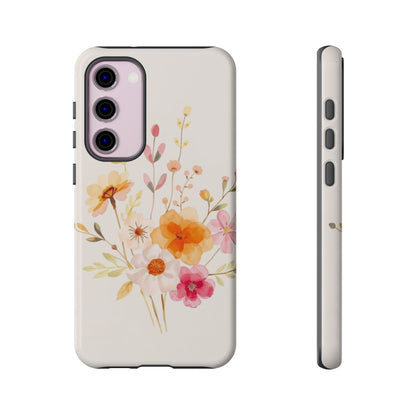 Samsung Galaxy S23 Plus / Glossy Phone Case - Boho Chic Watercolour Flower Pattern Phone Case