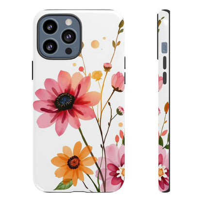 Watercolour Style Simple Wildflower Design Phone Case