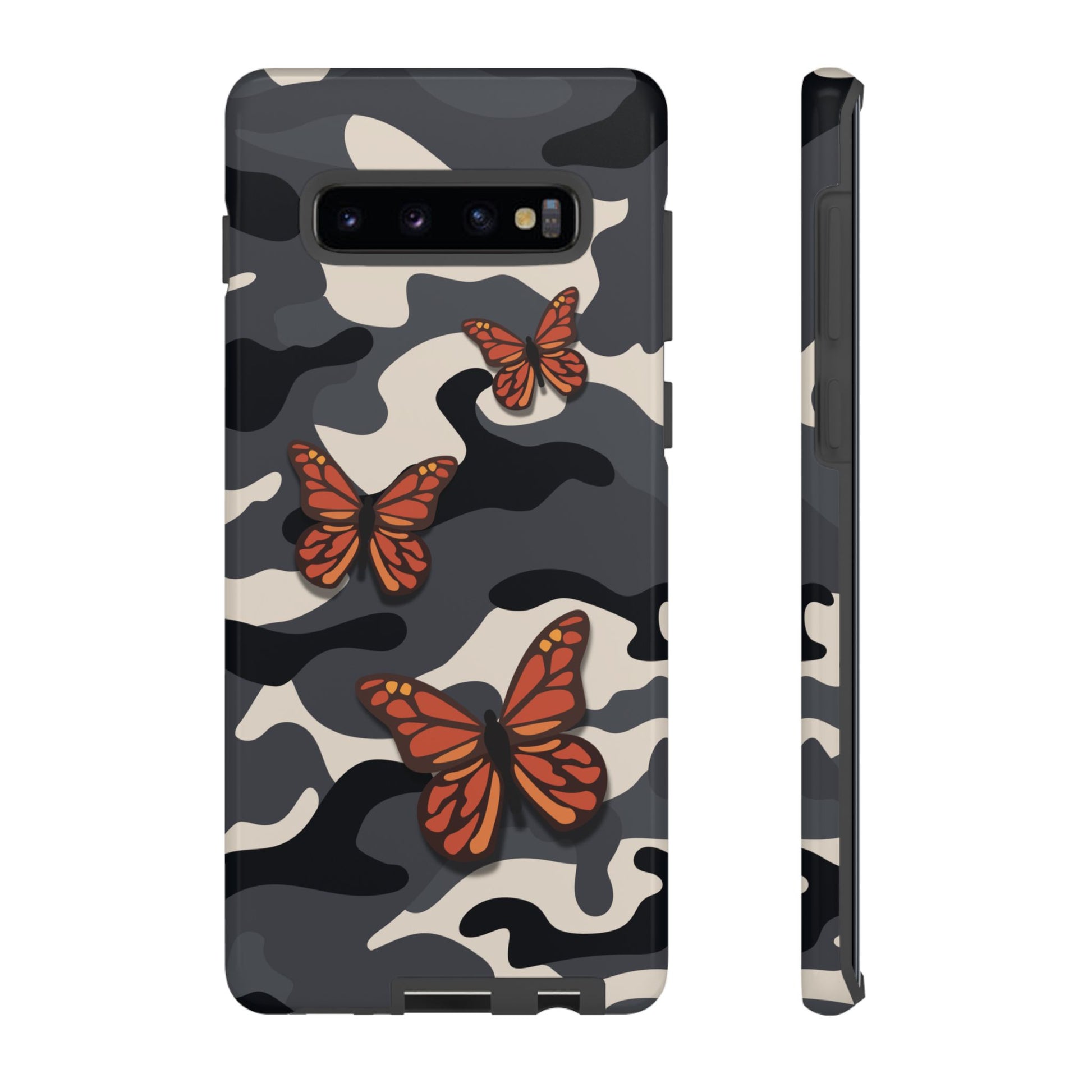 Phone Case - Black & Orange Butterfly Camo Phone Case