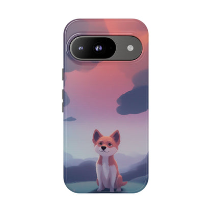 Google Pixel 9 / Glossy Phone Case - Cute Dog & Cloud Design Phone Case